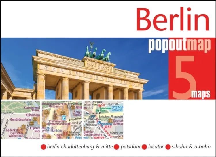 Berlin Popout Mappocket Sized Pop Up Map Of Berlin City Cen af Popout Map