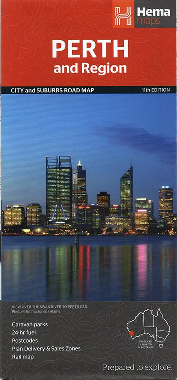 Perth and Region City and Suburbs Road Map af Hema Maps