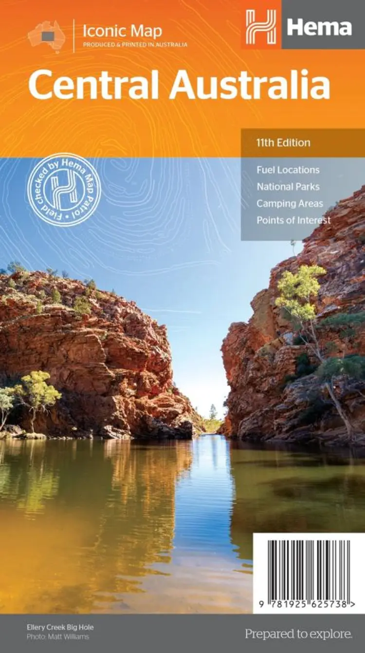 Central Australia af Hema Maps