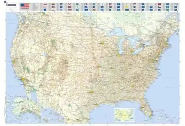 USA (papir, plano, fysisk) af Michelin