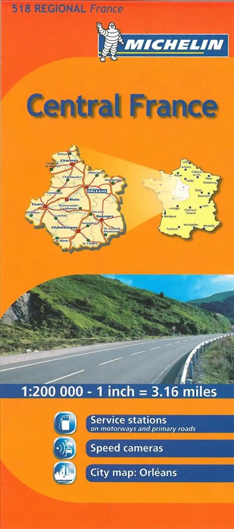 Michelin France blad 518: Centre / Central France