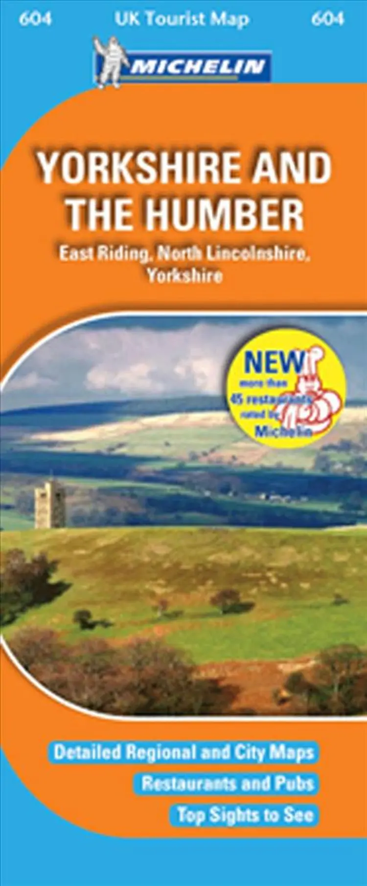 UK Tourist Map blad 604: Yorkshire and the Humber af Michelin
