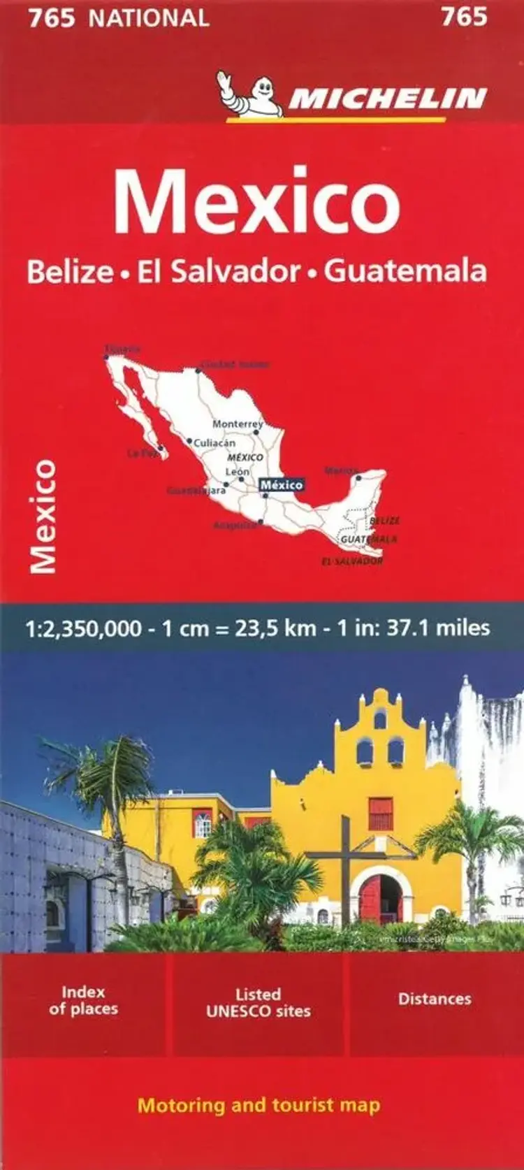 Michelin National Map 765: Mexico - Belize, El Salvador, Guatemala af Michelin