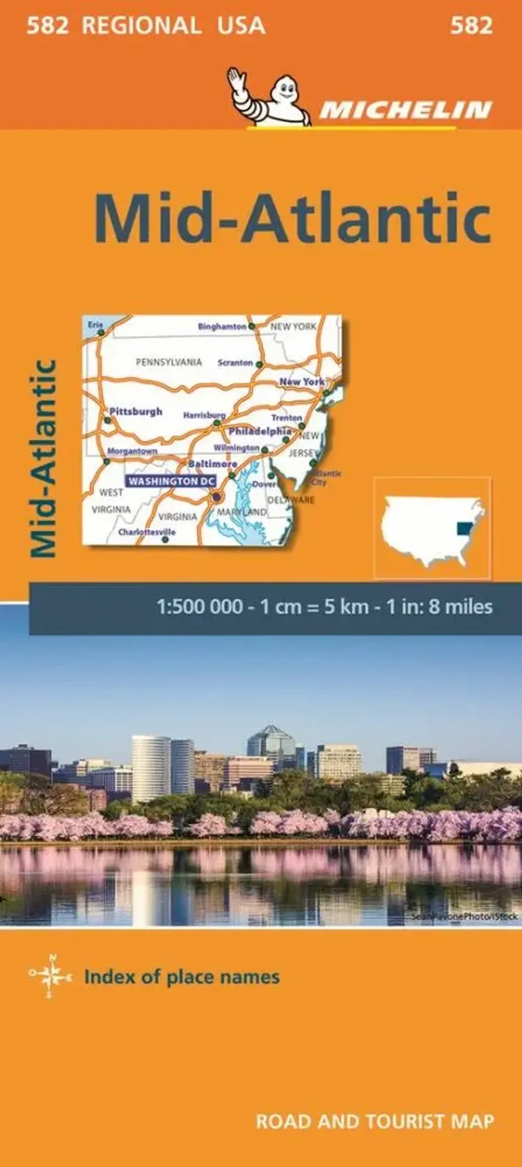 Midatlantic - Michelin Regional Map 582 af Michelin