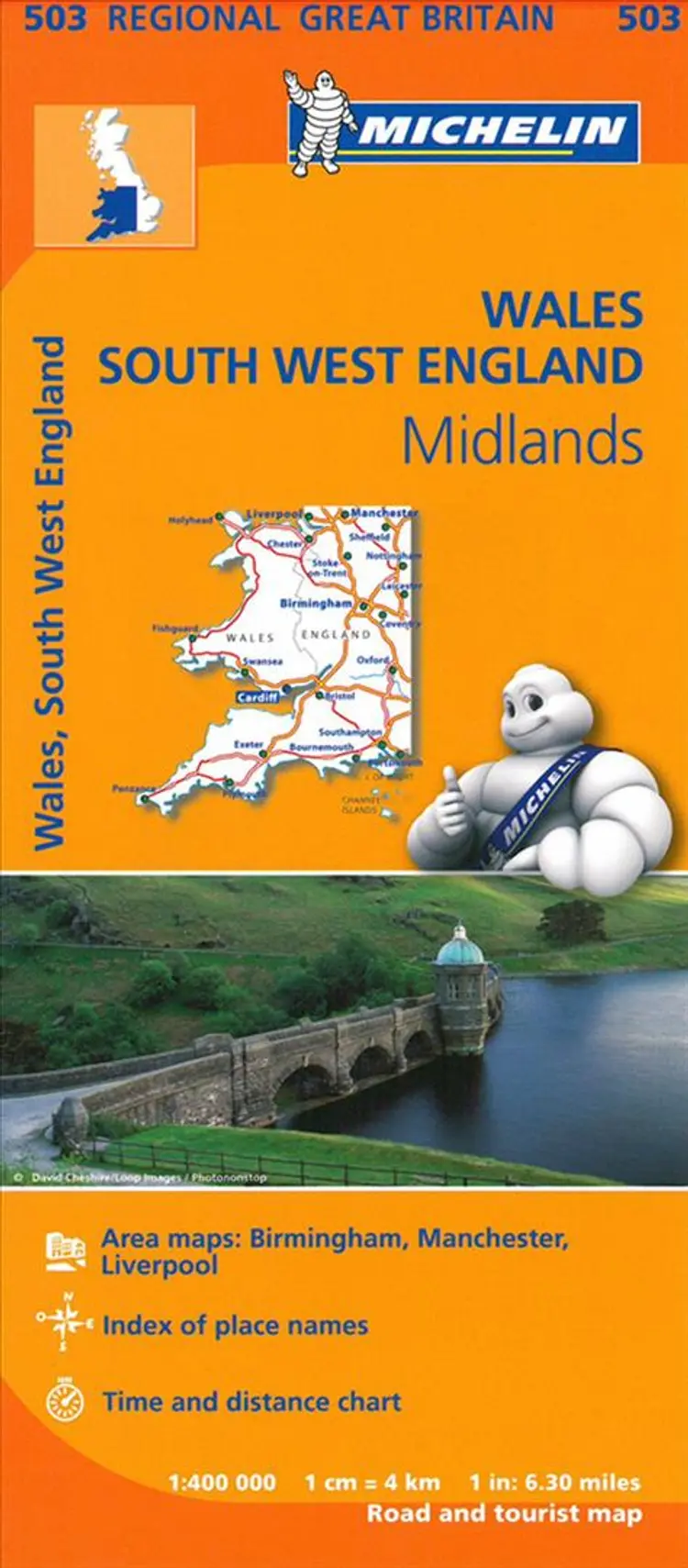 Wales, The Midlands, South West England af Michelin