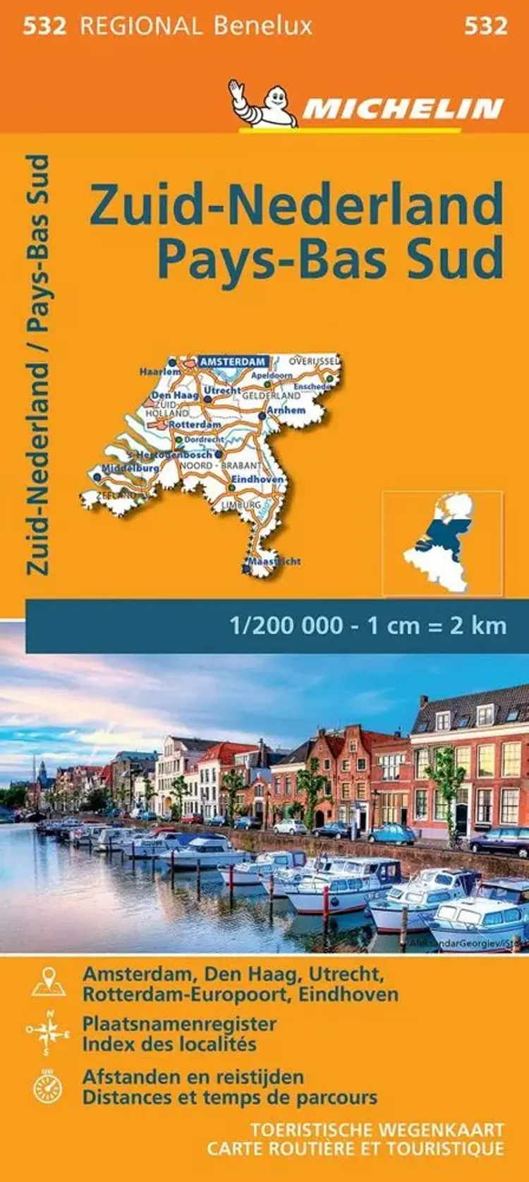 Michelin Benelux Blad 532: Holland, South af Michelin
