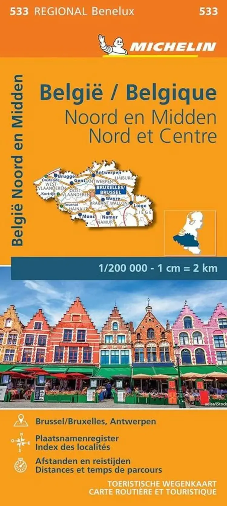Michelin Benelux Blad 533: Belgium North and Central af Michelin