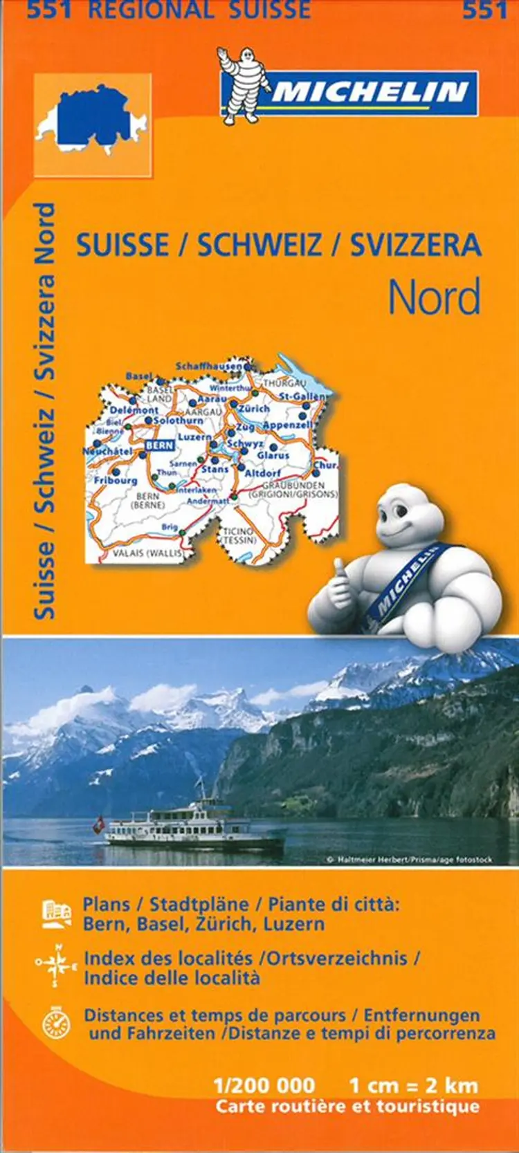 Switzerland North: Basel, Zürich, Luzern af Michelin