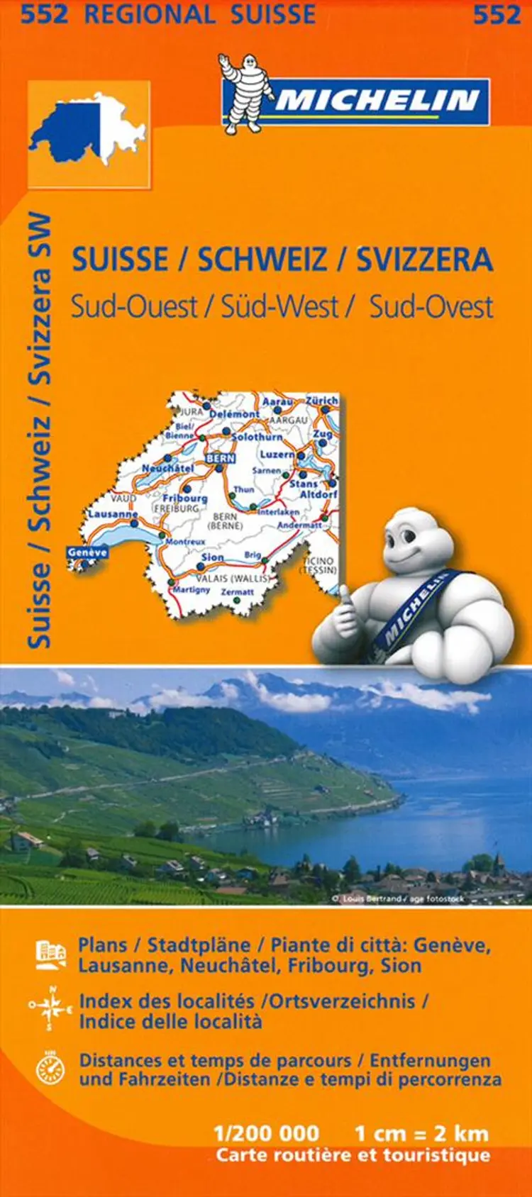 Switzerland Southwest: Geneve, Lausanne, Neuchatel, Fribourg af Michelin