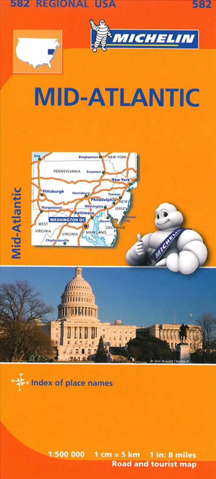 USA: Mid atlantic, Allegheny Highlands af Michelin