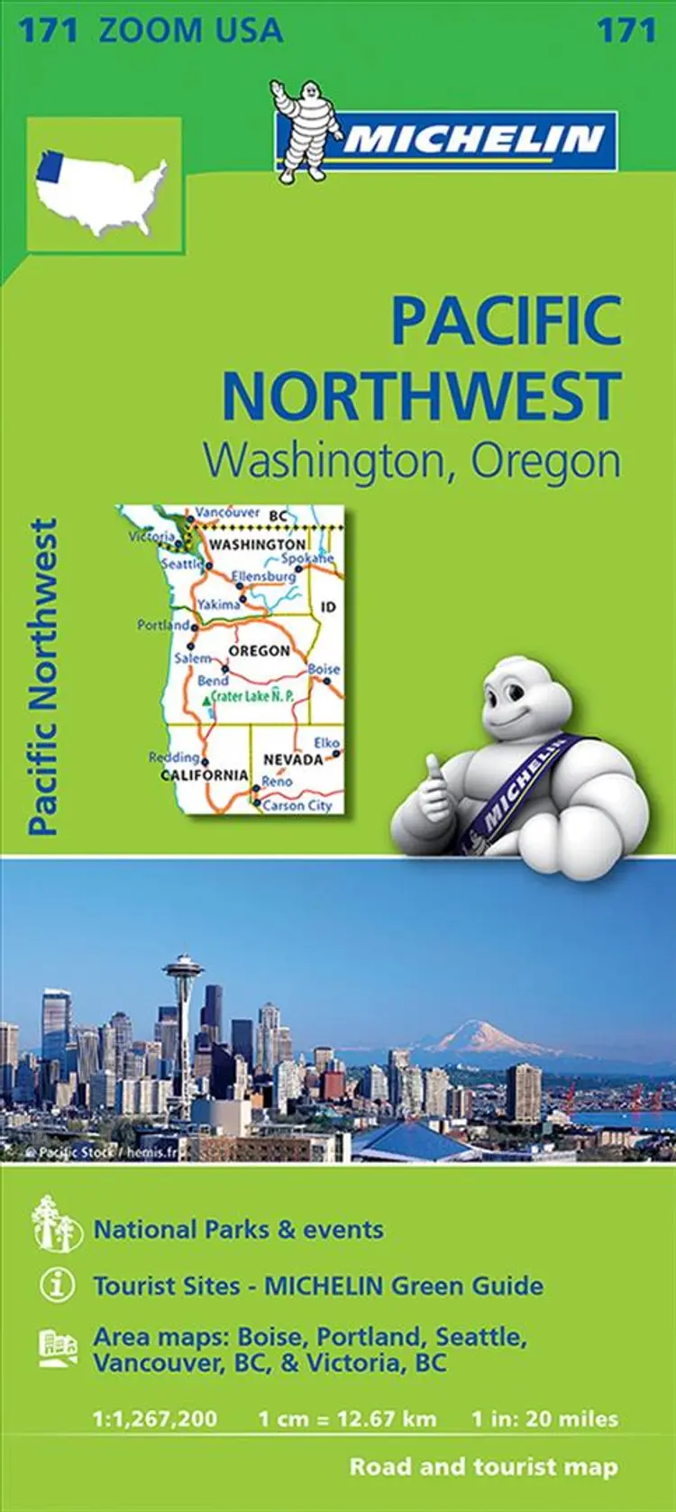 USA: Pacific Northwest : Washington, Oregon af Michelin