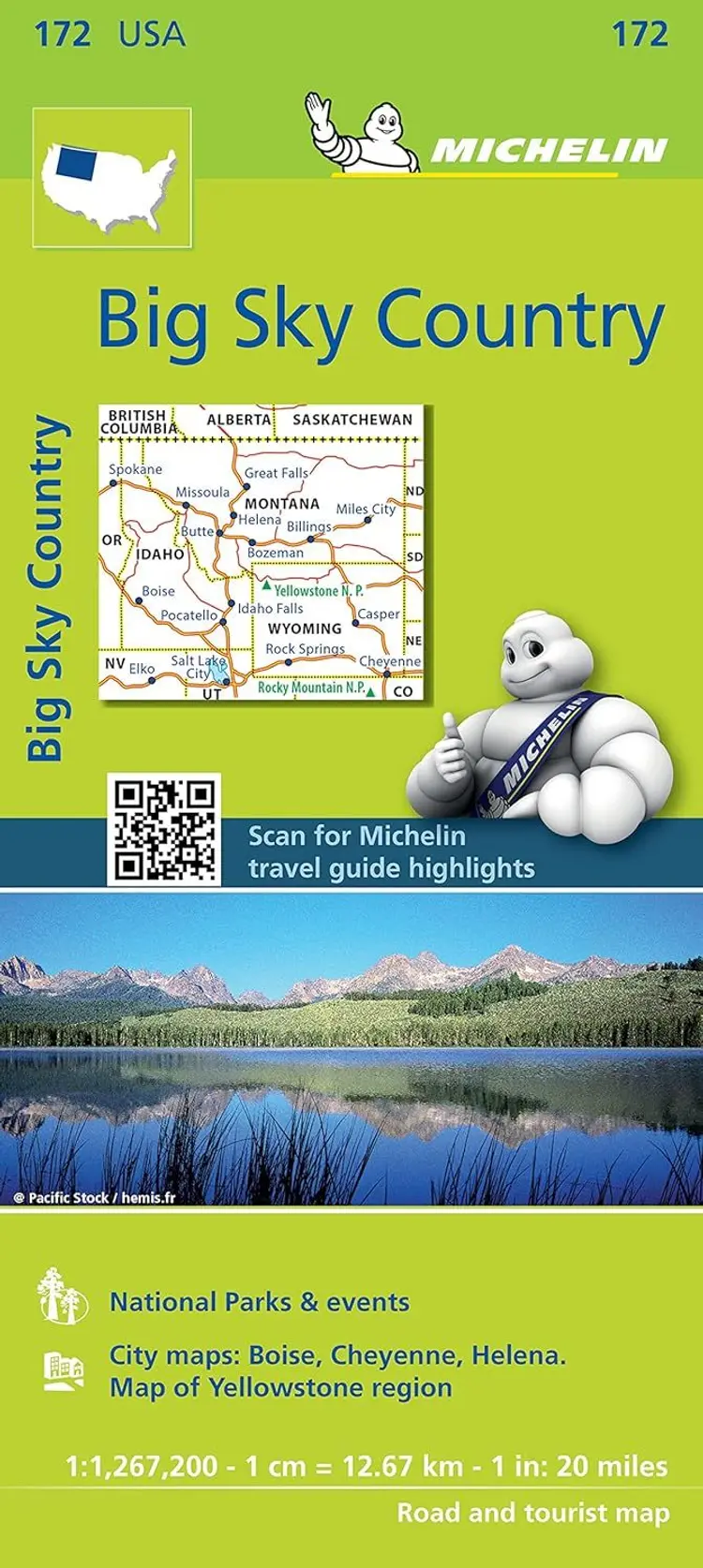 Michelin USA Zoom 172: Big Sky Countries : Idaho, Montana, Wyoming af Michelin