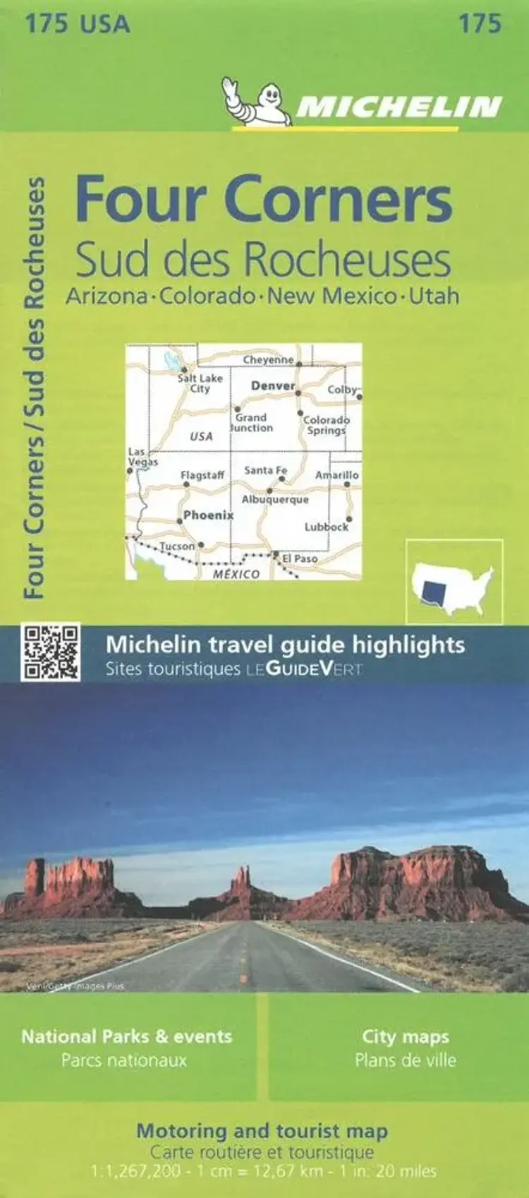 Michelin USA Zoom 175: Four Corners: Southern Rockies : Arizona, Colorado, New Mexico, Utah af Michelin