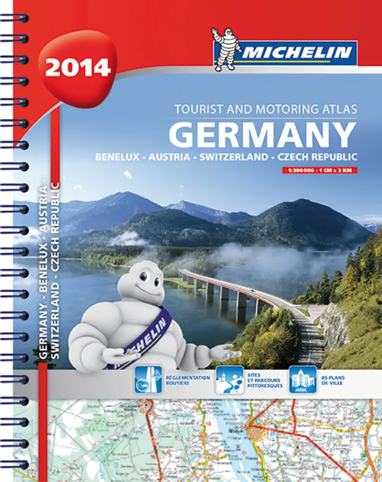 Michelin Tourist & Motoring Atlas Germany, Benelux, Austria, Switzerland, Czech Republic 2014