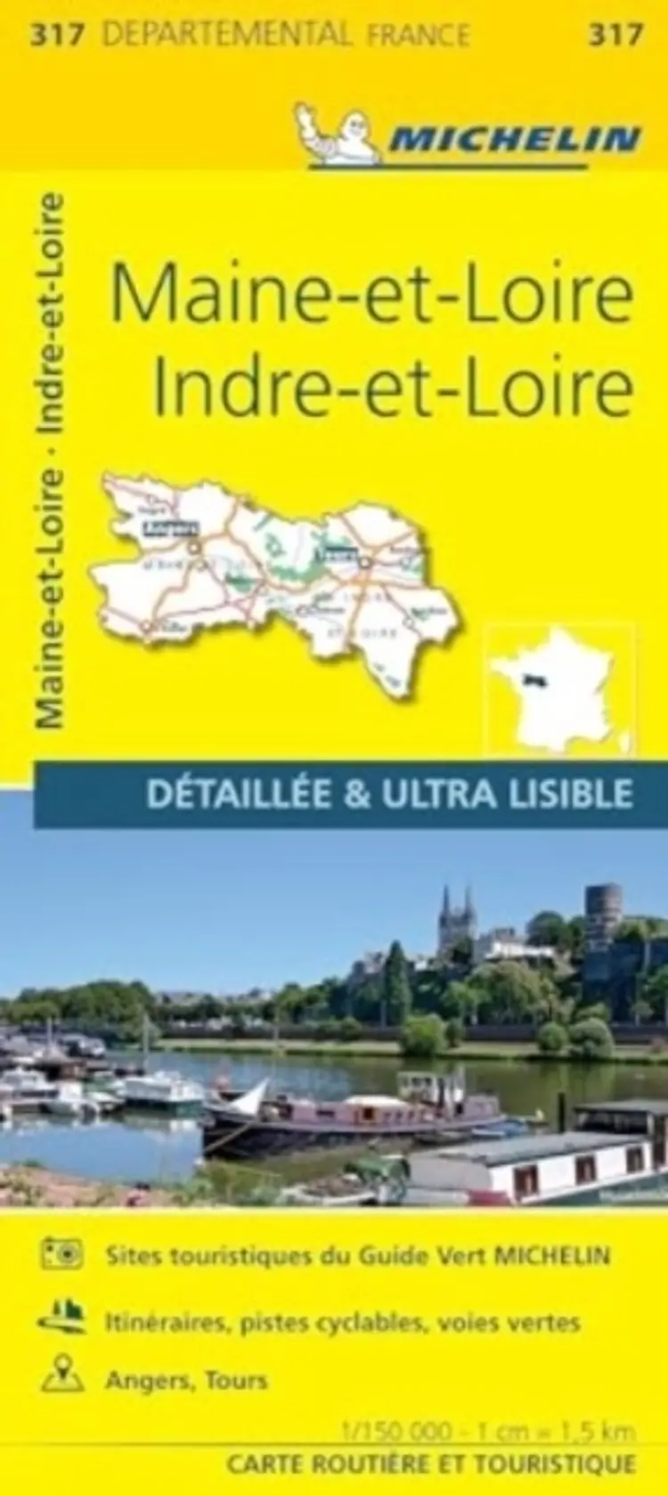 France blad 317: Indre et Loire, Maine et Loire af Michelin