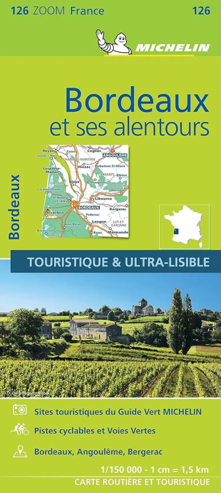 Bordeaux & surrounding areas, Michelin Zoom 126 af Michelin