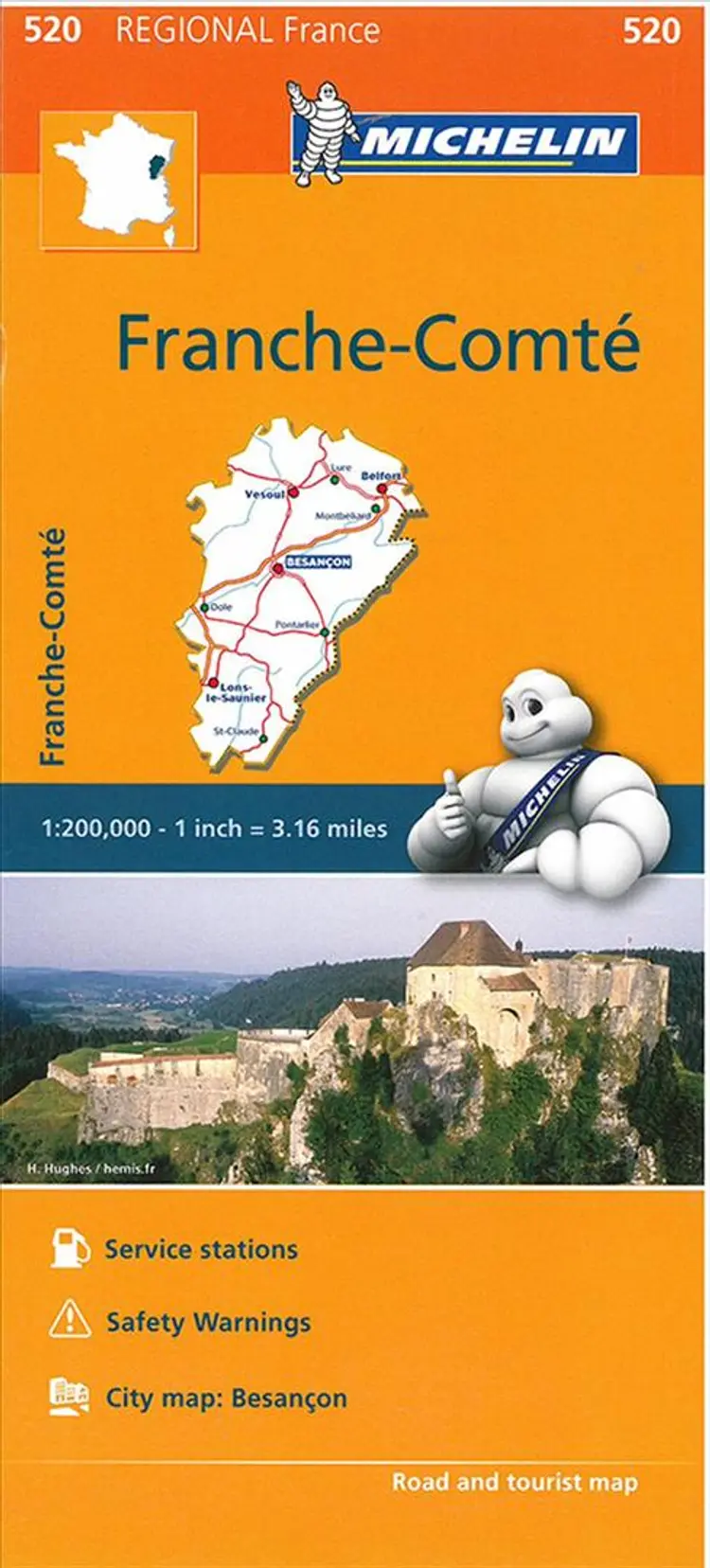 Michelin France blad 520: Franche-Comté af Michelin