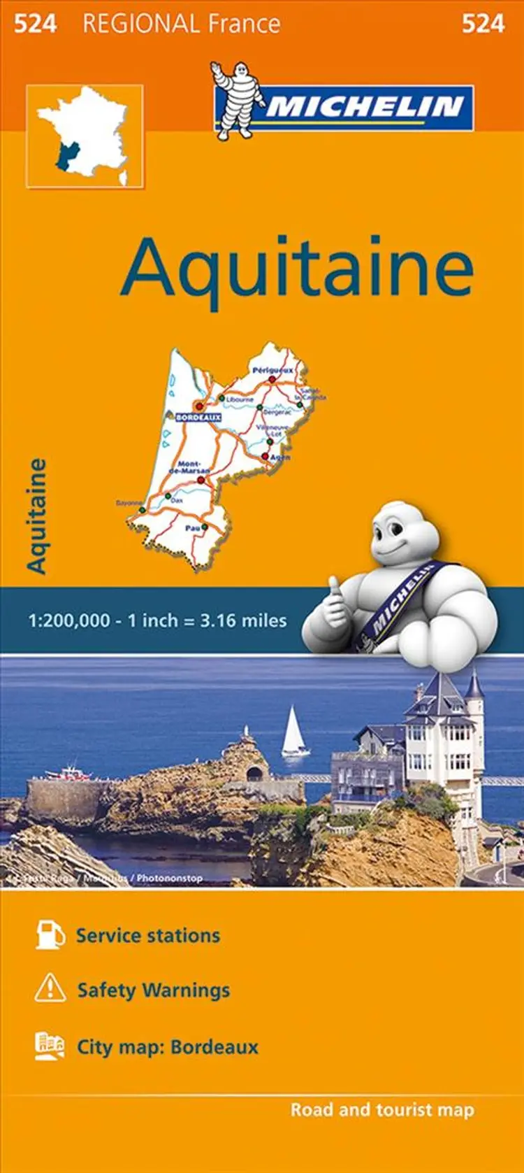 Michelin France blad 524: Aquitaine af Michelin