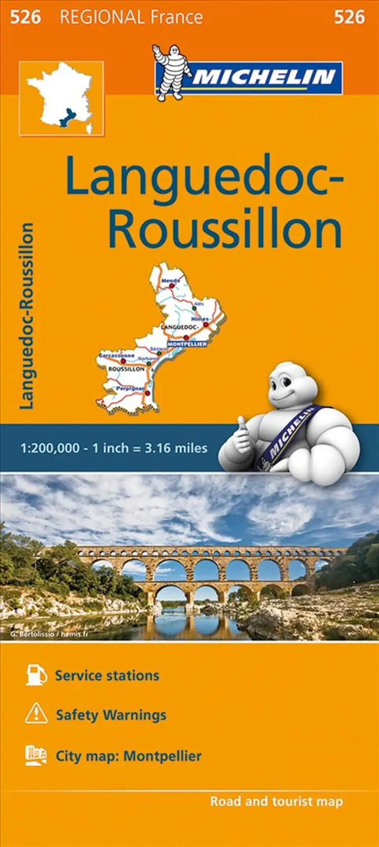 Michelin France blad 526: Languedoc-Roussillon af Michelin