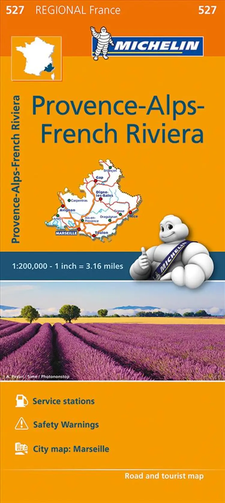Michelin France blad 527: Provence-Alpes Cote d´Azur / Provence-Alps French Riviera af Michelin