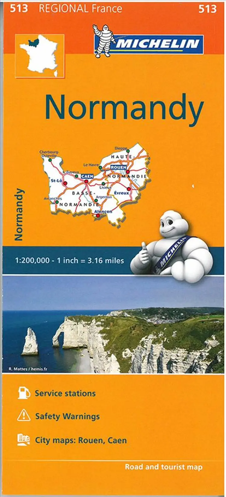 Michelin France blad 513: Normandie / Normandy af Michelin