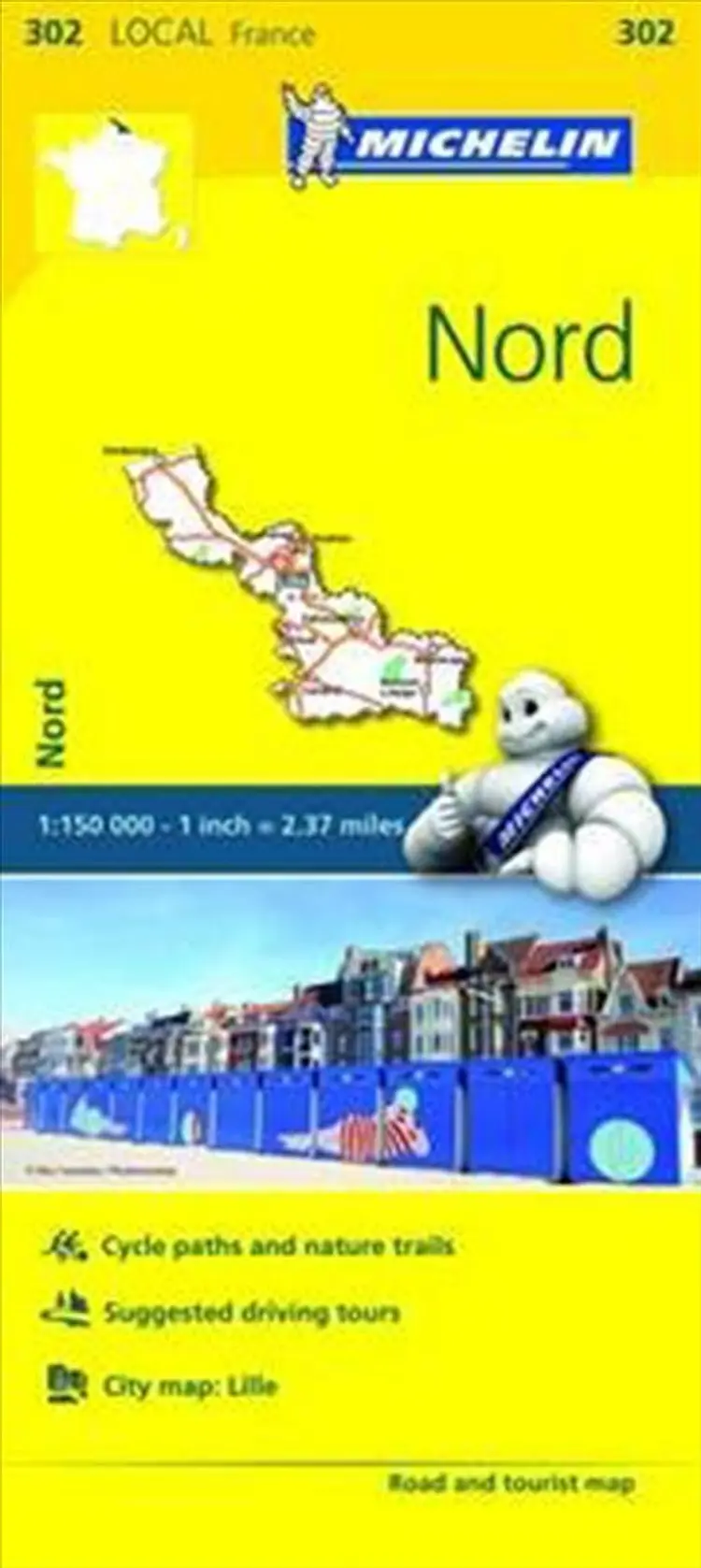 France blad 302: Nord af Michelin