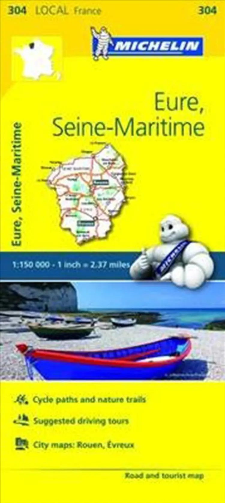 France blad 304: Eure, Seine-Maritime af Michelin