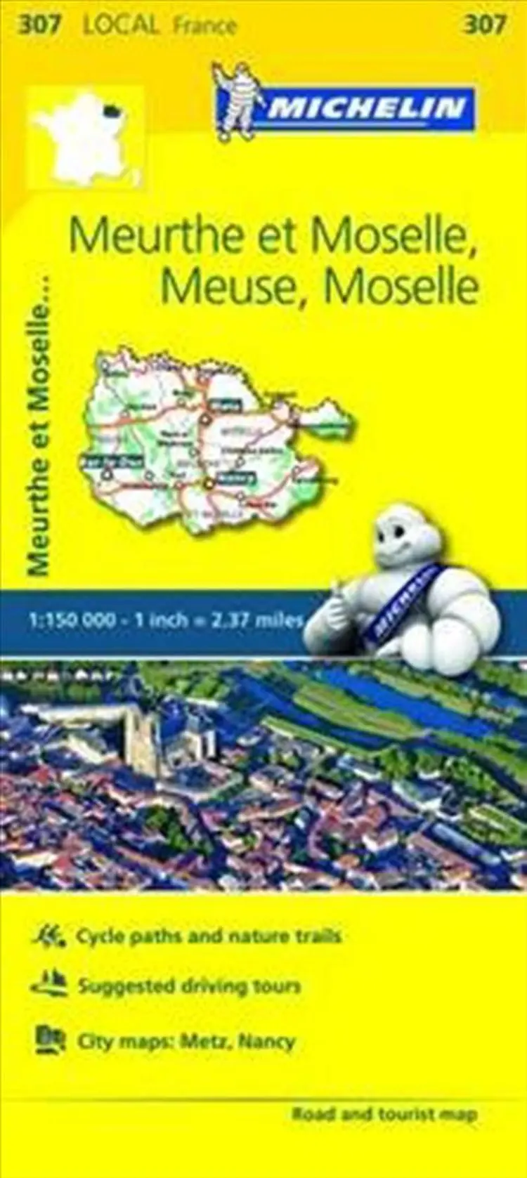 France blad 307: Meuse, Meurthe et Moselle af Michelin