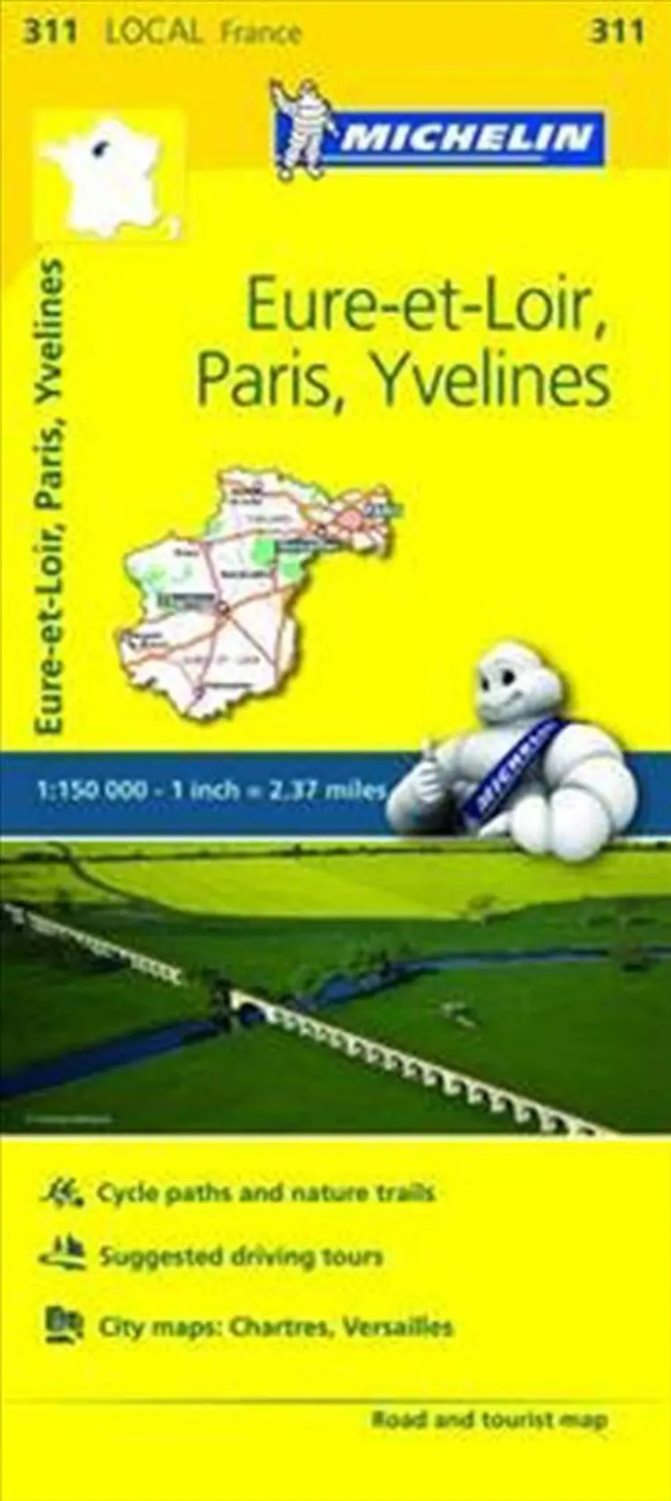 France blad 311: Eure et Loir, Paris, Yvelines af Michelin