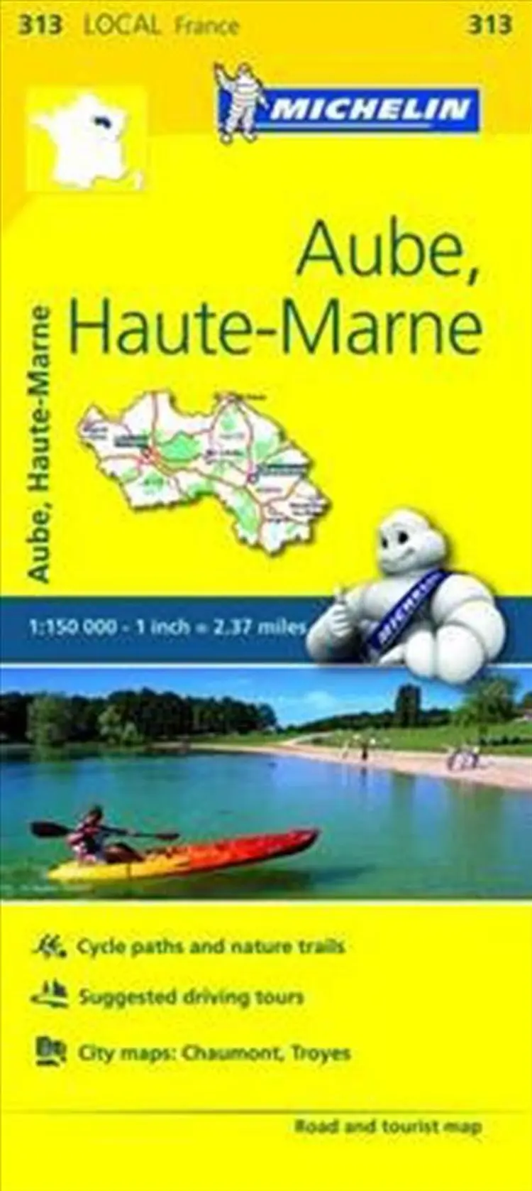 France blad 313: Aube, Haute Marne af Michelin