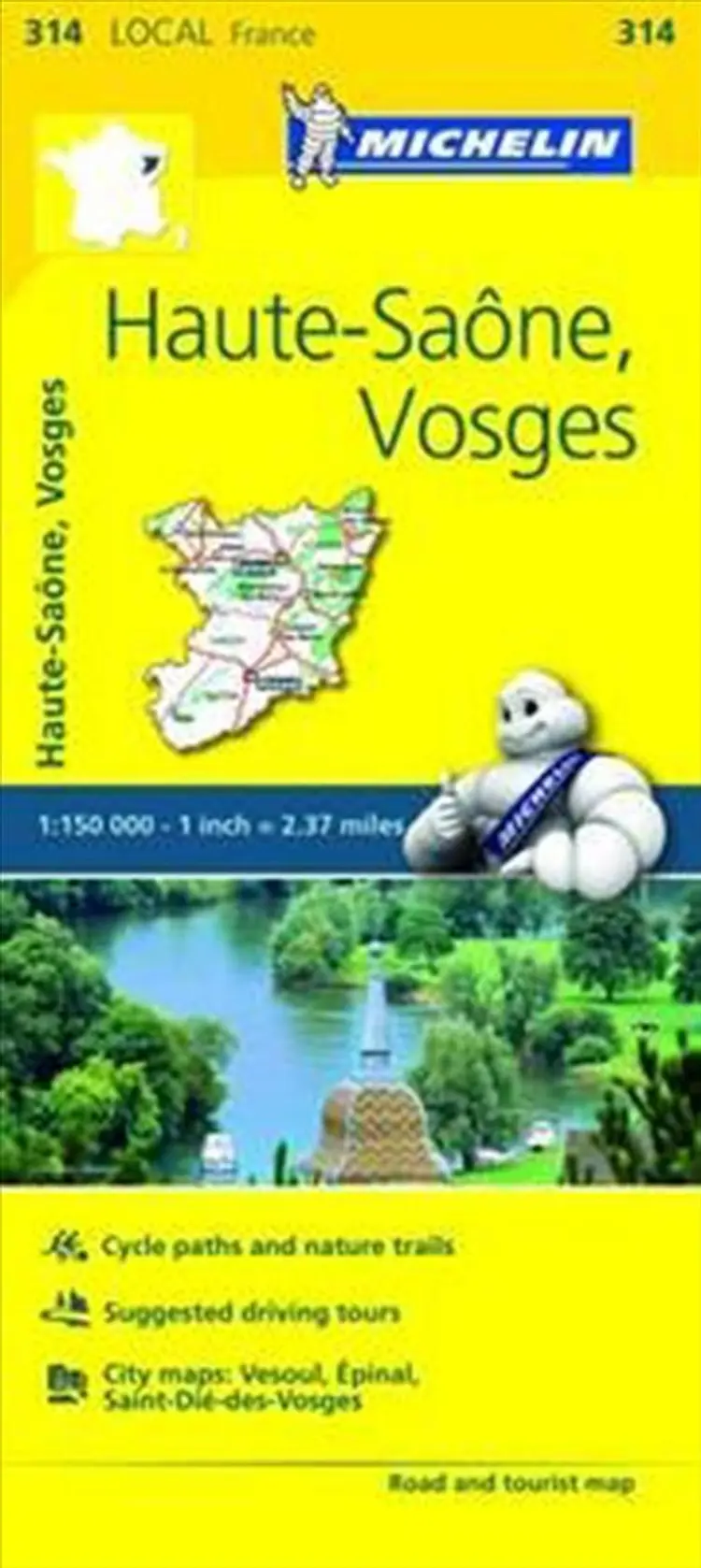 France blad 314: Haute Saone, Vosges af Michelin