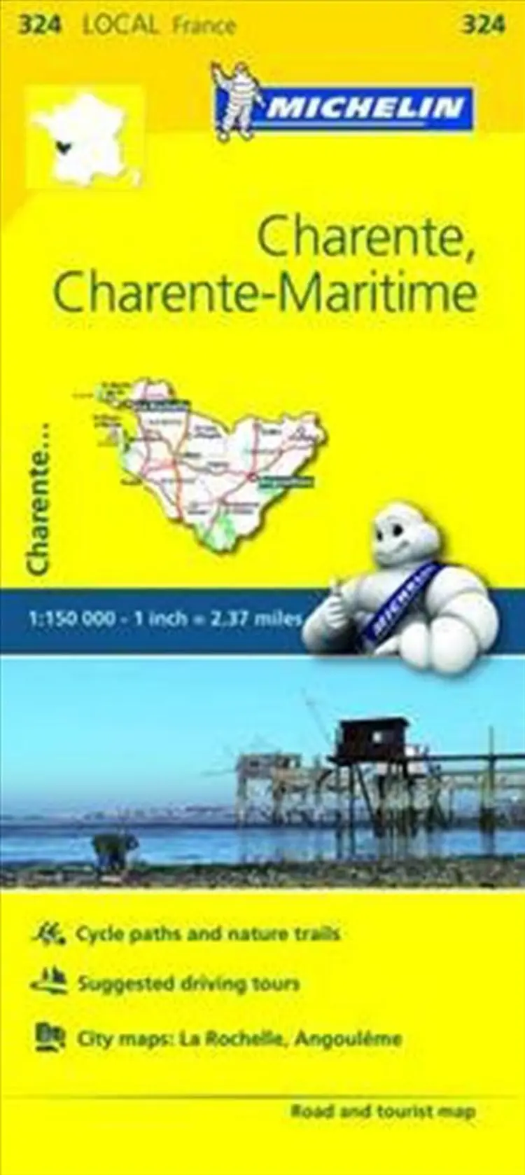 France blad 324: Charente, Charente Maritime af Michelin