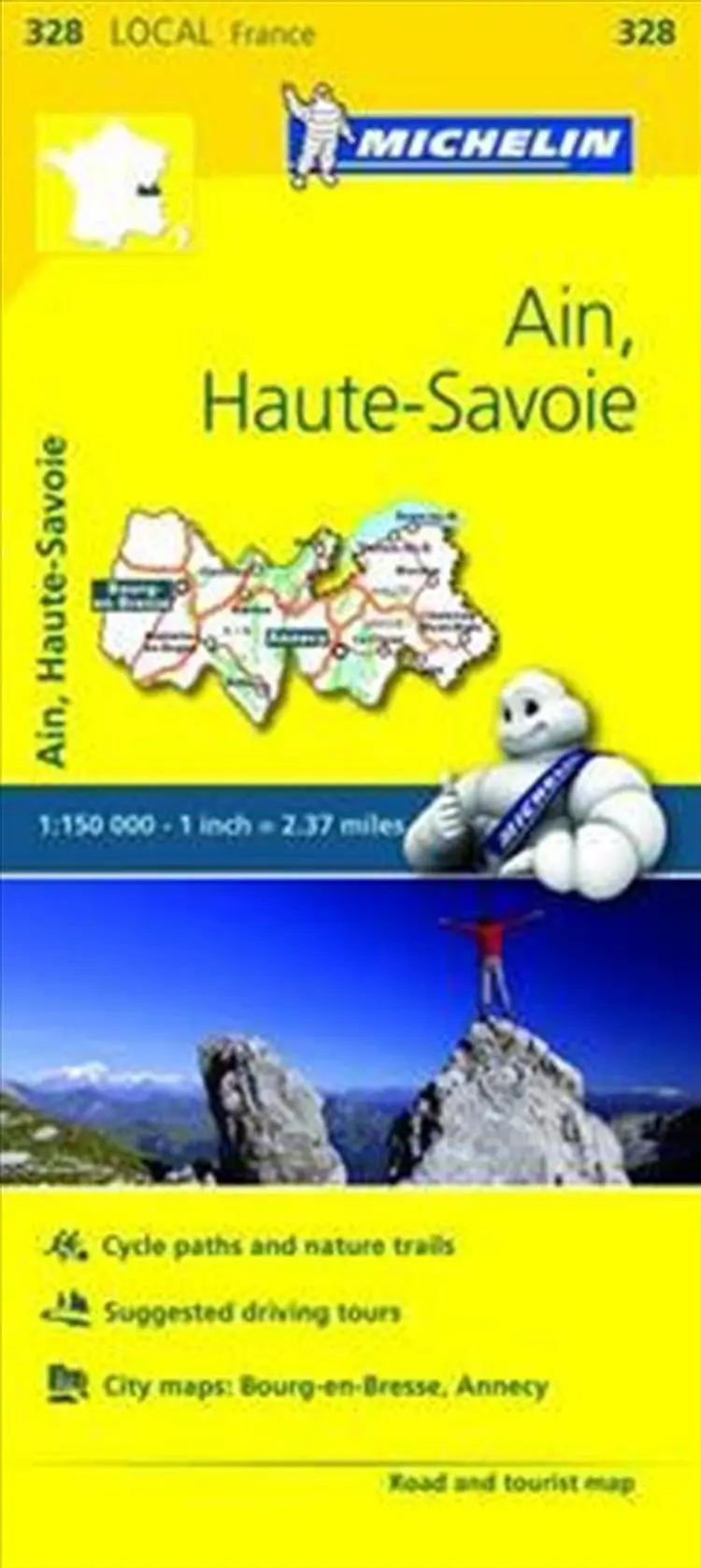 France blad 328: Ain, Haute Savoie af Michelin