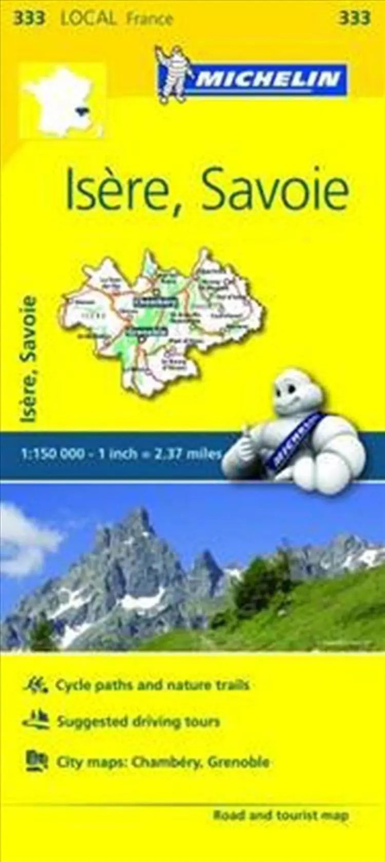 France blad 333: Isere, Savoie af Michelin