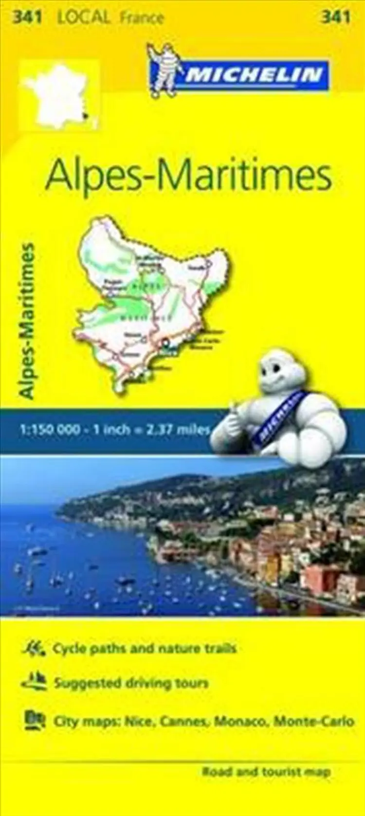 France blad 341: Alpes Maritimes af Michelin