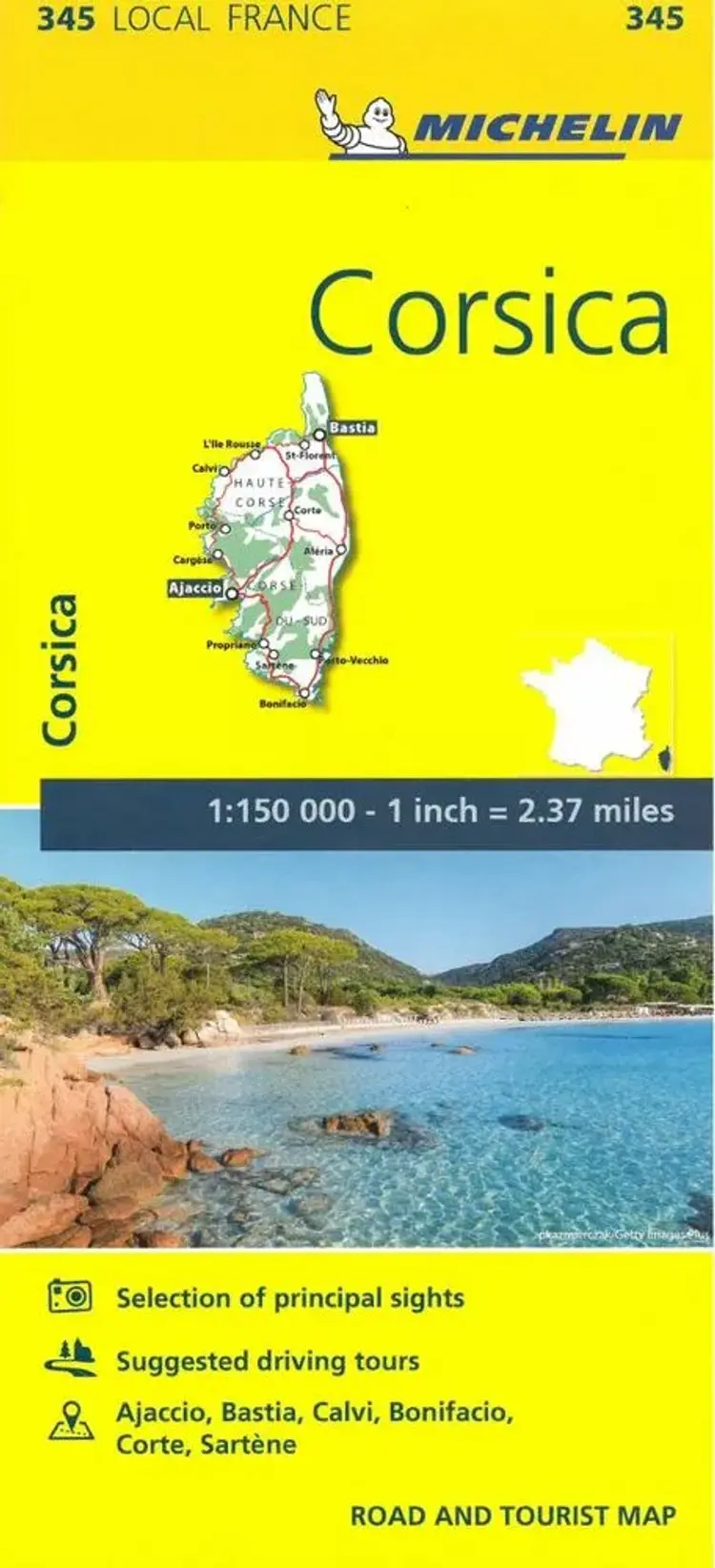 France blad 345: Corsica af Michelin