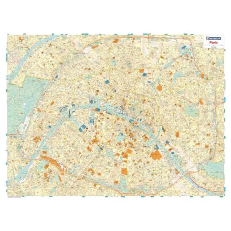 Paris - Michelin rolled & tubed wall map af Michelin