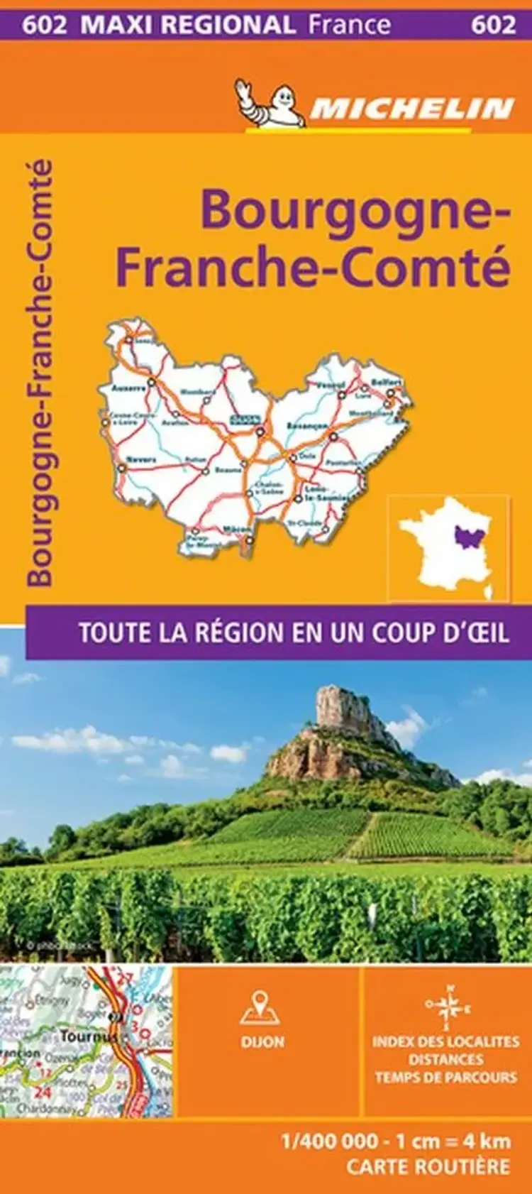 Bourgogne Franche Comte, Michelin Maxi Regional Map 602 af Michelin