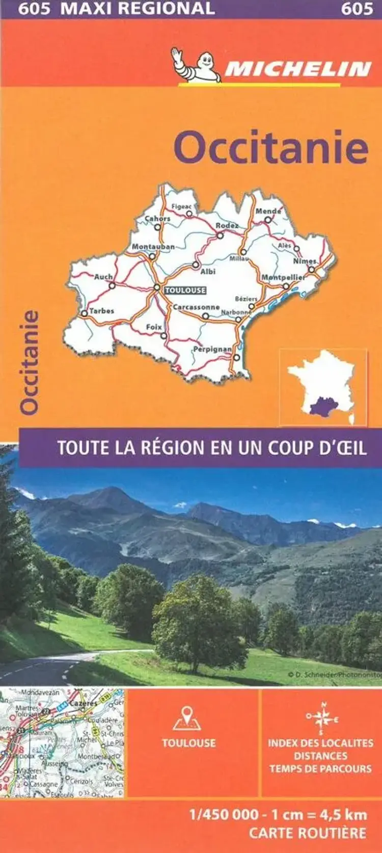 Occitanie, Michelin Maxi Regional Map 605 af Michelin
