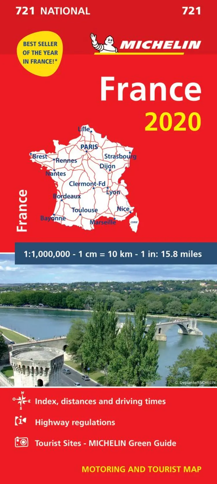 France 2020, Michelin National Map 721 af Michelin