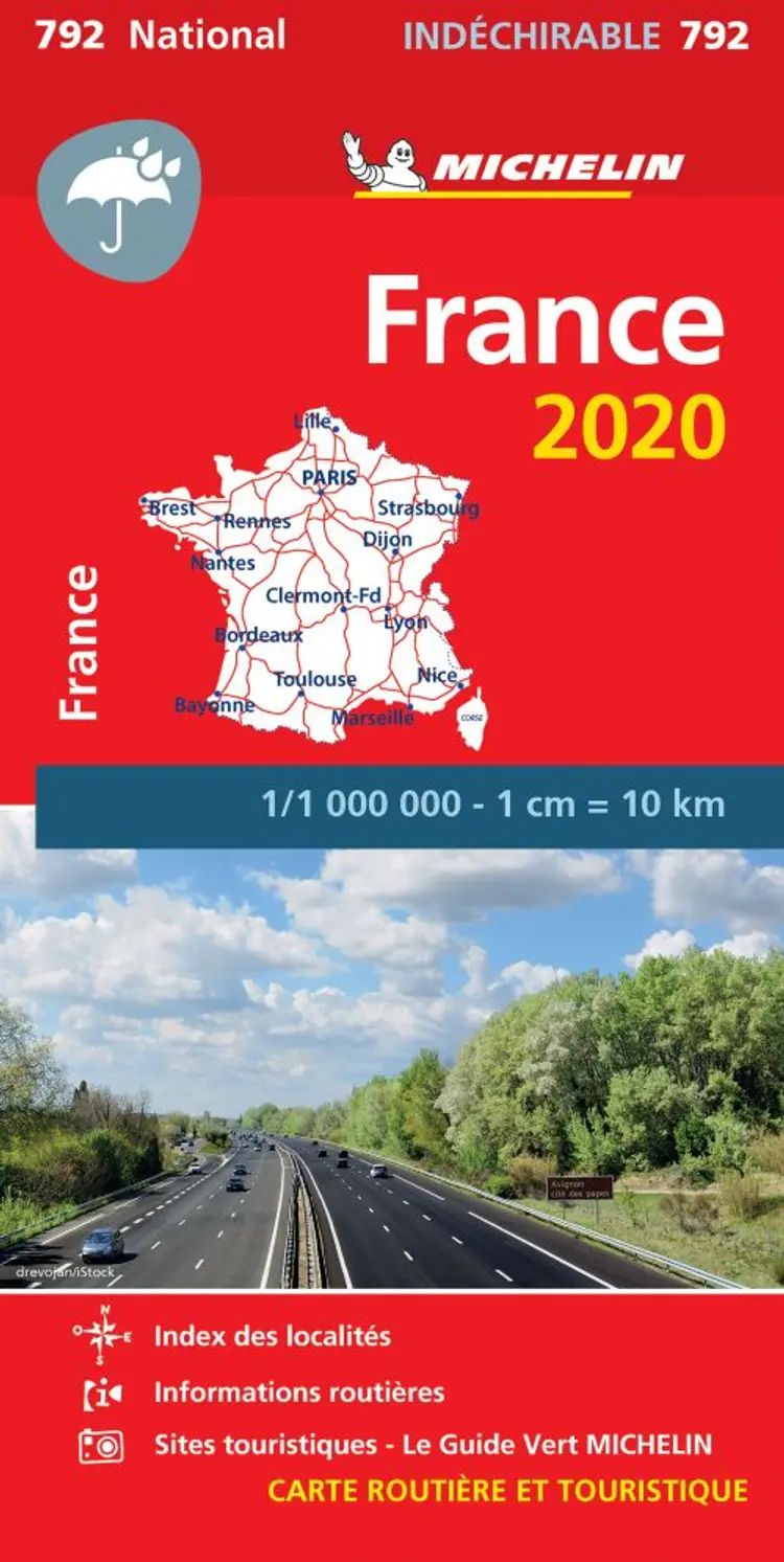 France : High Resistance 2020, Michelin National Map 792 af Michelin