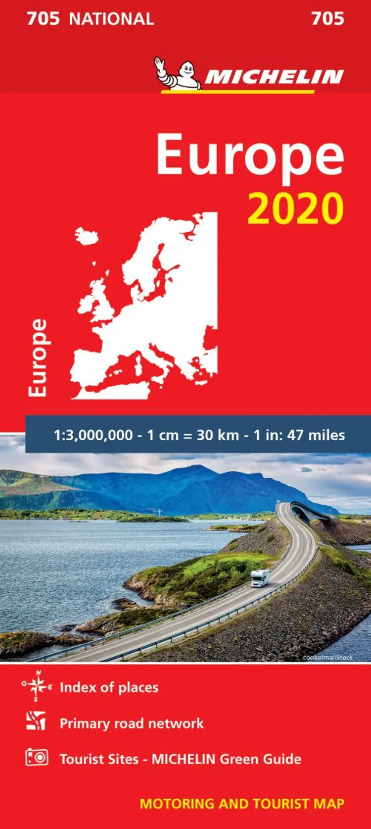 Europe 2020, Michelin National Map 705 af Michelin