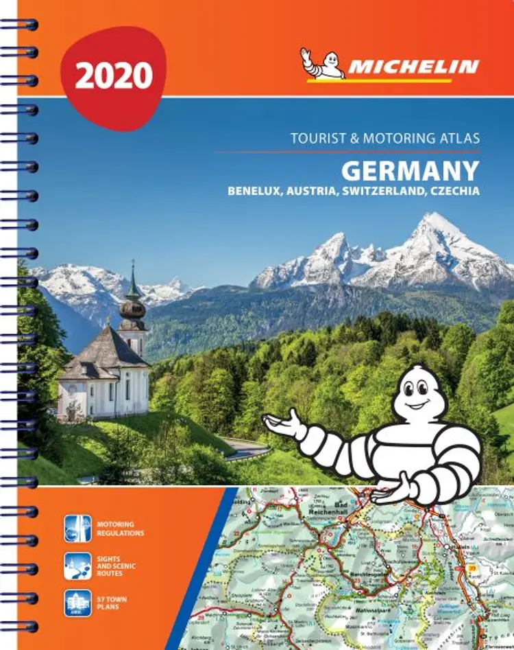 Michelin Tourist & Motoring Atlas Germany, Benelux, Austria, Switzerland, Czech Republic 2020 af Michelin