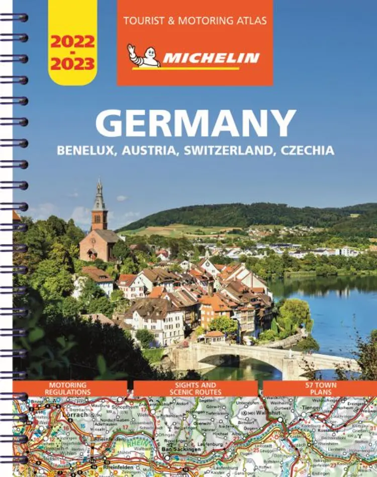 Michelin Tourist & Motoring Atlas Germany, Benelux, Austria, Switzerland, Czech Republic 2022-2023 af Michelin