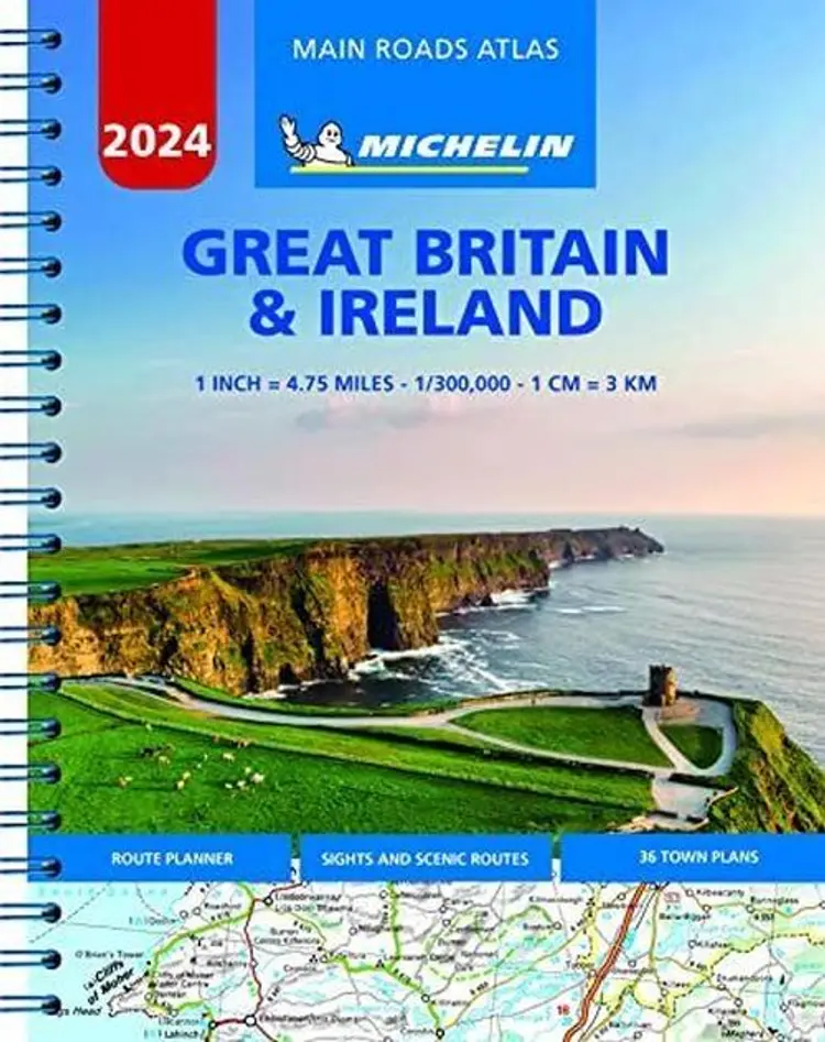 Great Britain & Ireland 2024: Mains Roads Atlas - Michelin, Mains Roads Atlas af Michelin