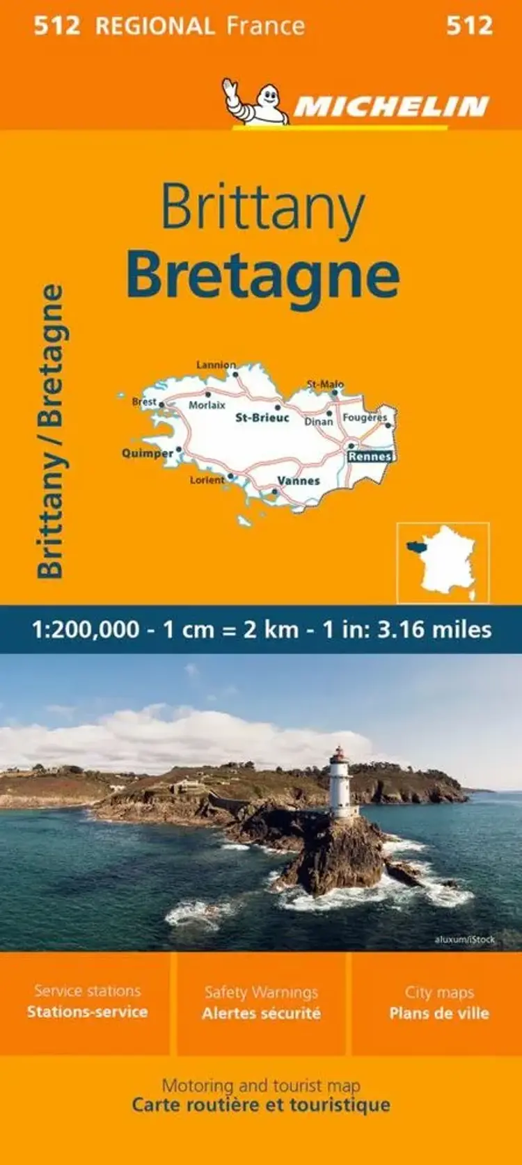 Michelin France blad 512: Brittany / Bretagne af Michelin