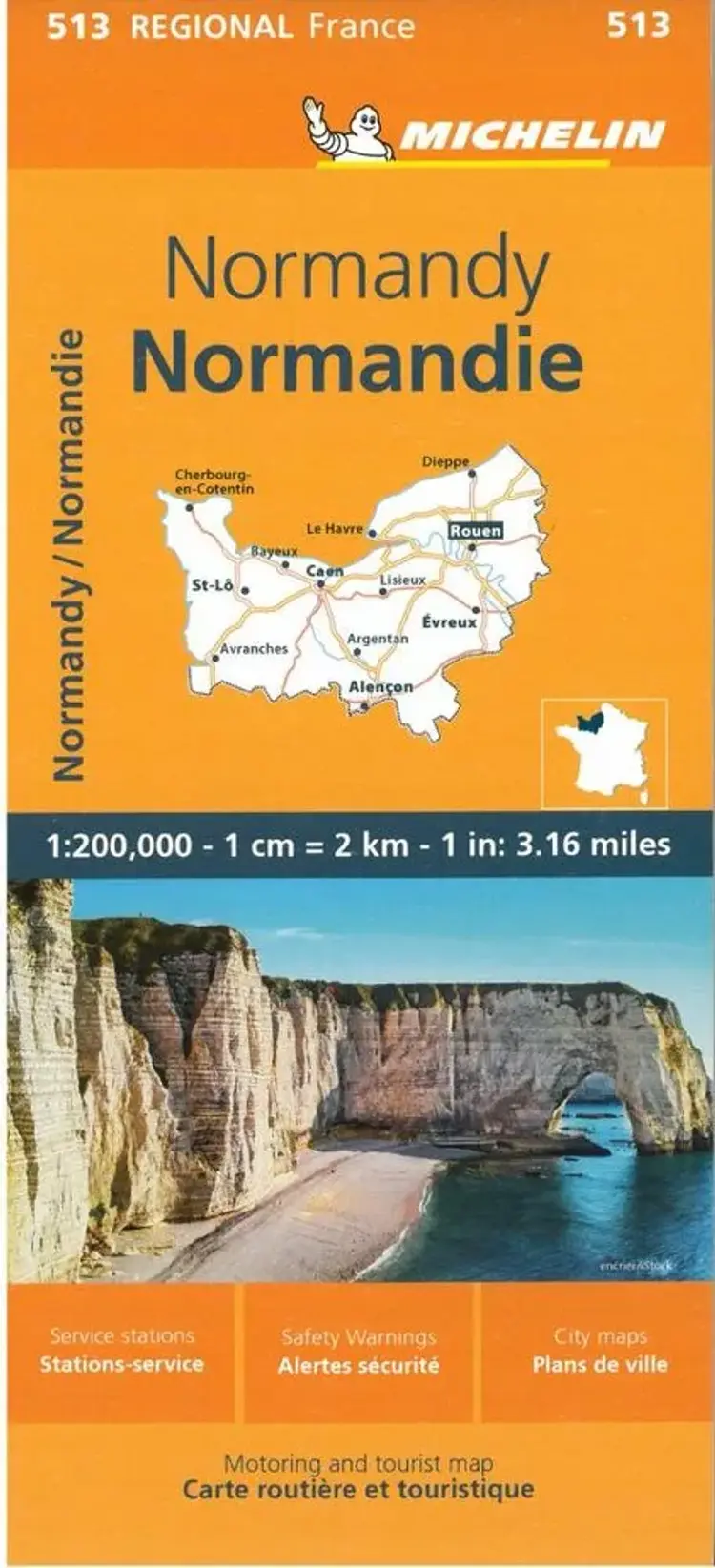 Michelin France blad 513: Normandy / Normandie af Michelin