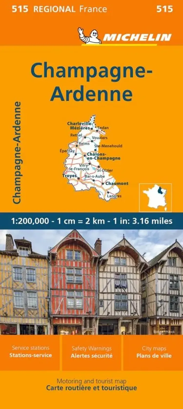 Michelin France blad 515: Champagne - Ardennes af Michelin