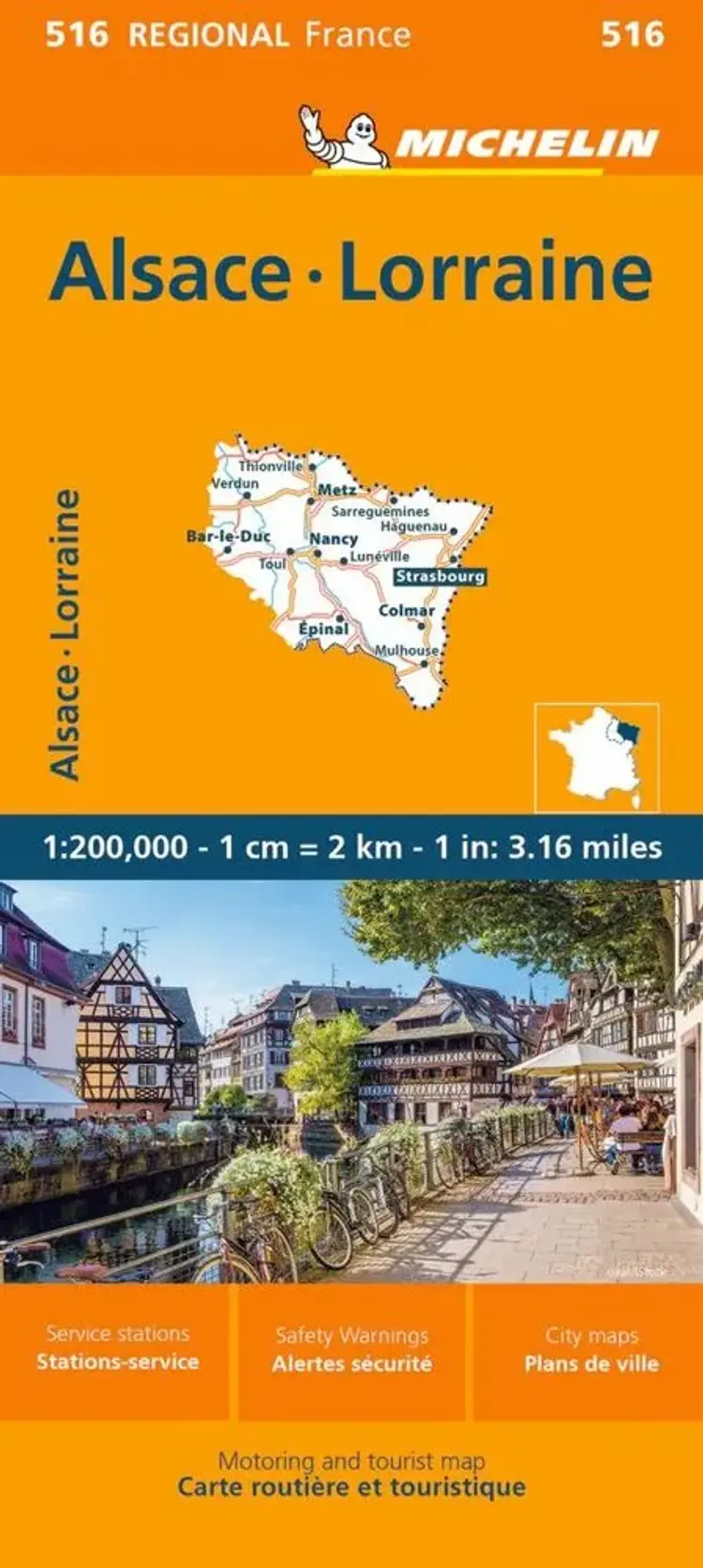 Michelin France blad 516: Alsace - Lorraine af Michelin