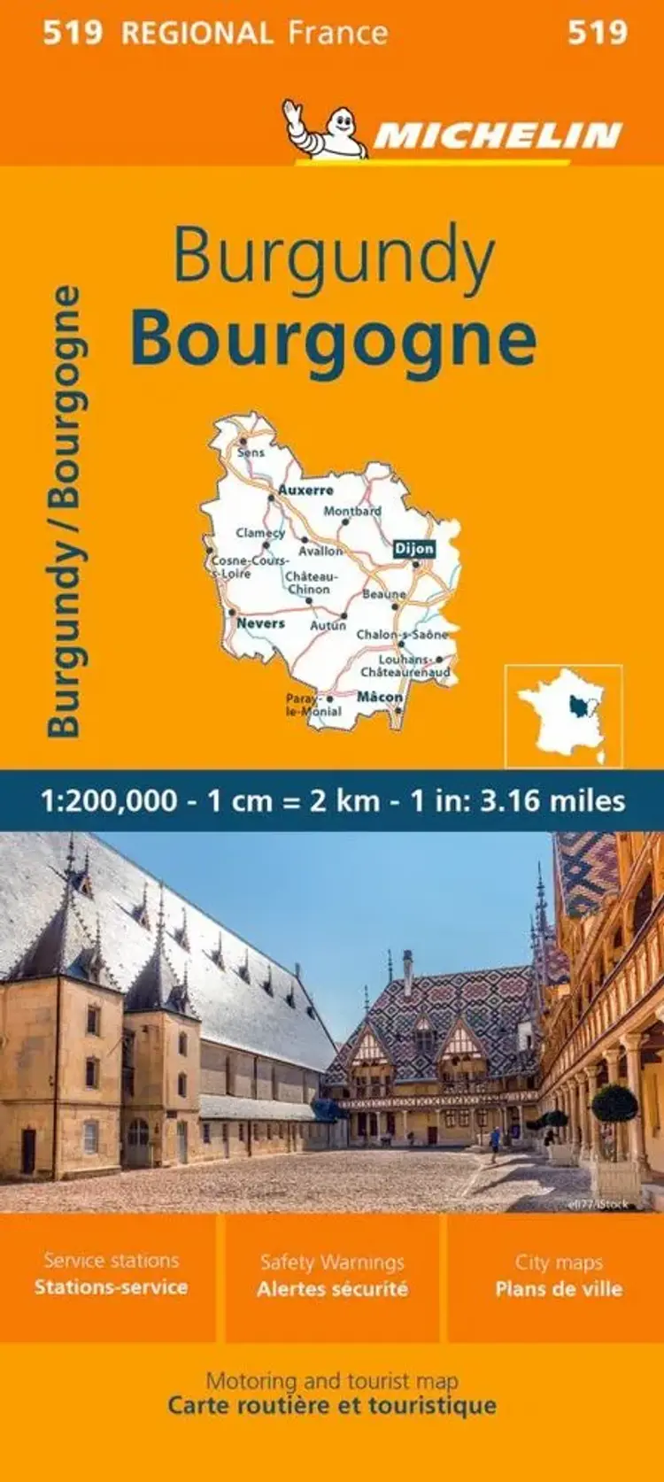 Michelin France blad 519: Burgundy - Bourgogne af Michelin